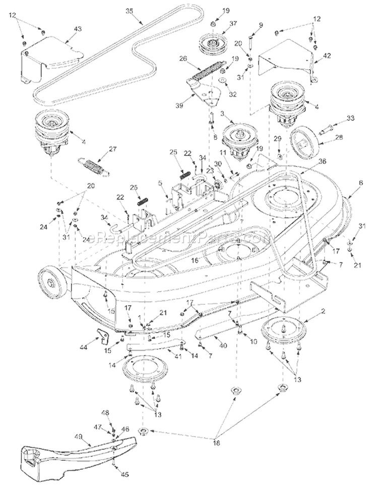 Page A Diagram and Parts List for 13AU604H401 2002 Yard Man Lawn Tractor